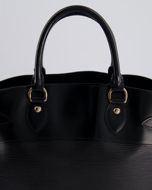 Louis Vuitton Black Passy PM Tote Bag in Epi Leather with Silver Hardware