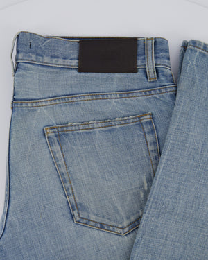 Prada Men
s Blue Stone Wash Slim Jeans Size 32