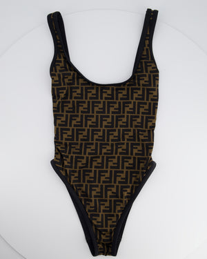 Fendi Brown FF Monogram One-Piece Swimsuit Size IT 38 (UK 6)