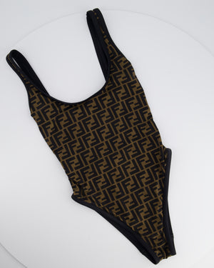 Fendi Brown FF Monogram One-Piece Swimsuit Size IT 38 (UK 6)