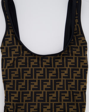 Fendi Brown FF Monogram One-Piece Swimsuit Size IT 38 (UK 6)