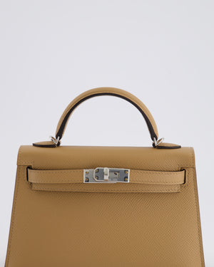 *RARE* Hermès Mini Kelly II 20cm Bag in Chai Epsom Leather with Palladium Hardware