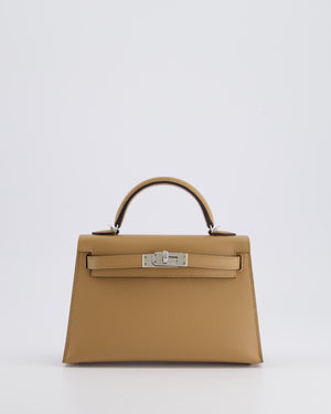 *RARE* Hermès Mini Kelly II 20cm Bag in Chai Epsom Leather with Palladium Hardware