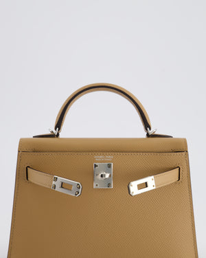 *RARE* Hermès Mini Kelly II 20cm Bag in Chai Epsom Leather with Palladium Hardware