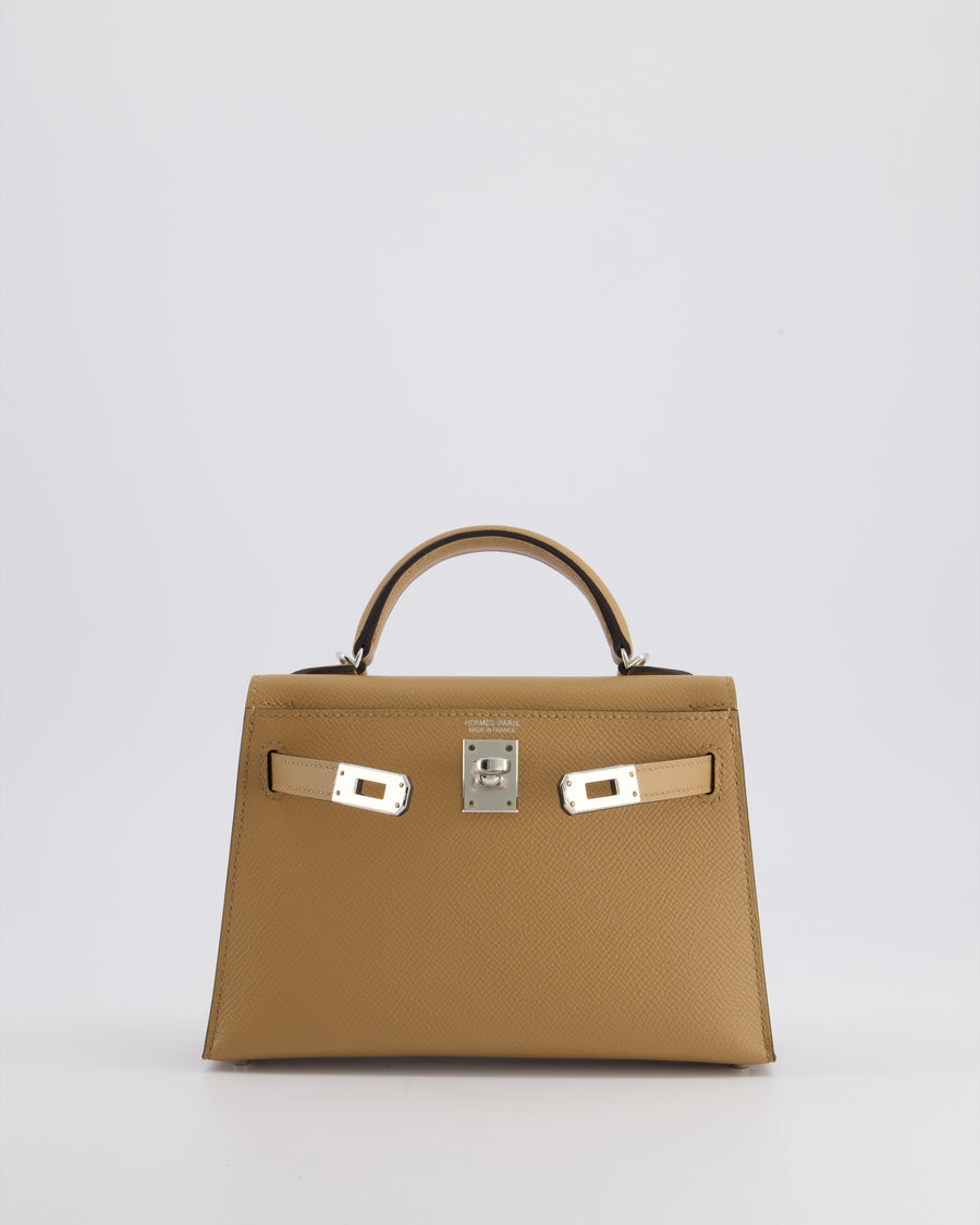 *RARE* Hermès Mini Kelly II 20cm Bag in Chai Epsom Leather with Palladium Hardware