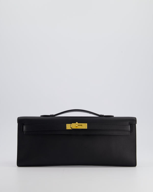 *HOT COLOUR* Hermès Kelly Cut Bag in Black Swift Leather with Gold Hardware