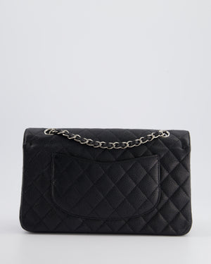 *HOT* Chanel Medium Black Classic Double Flap Bag in Caviar Leather with Silver Hardware