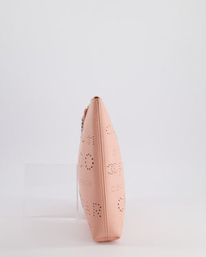 Chanel Pink Large Clutch Bag in Calfskin Leather with Silver Hardware