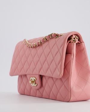 Chanel Pink Medium Double Flap Bag in Lambskin Leather with Gold Hardware RRP £8,850