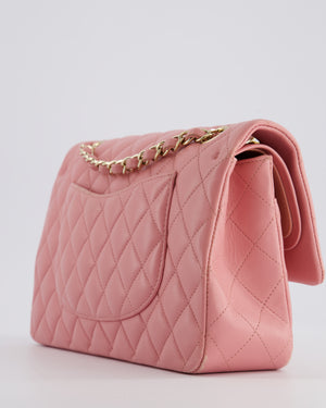 Chanel Pink Medium Double Flap Bag in Lambskin Leather with Gold Hardware RRP £8,850