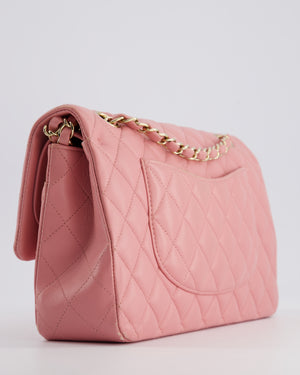 Chanel Pink Medium Double Flap Bag in Lambskin Leather with Gold Hardware RRP £8,850