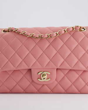 Chanel Pink Medium Double Flap Bag in Lambskin Leather with Gold Hardware RRP £8,850