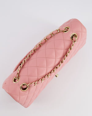 Chanel Pink Medium Double Flap Bag in Lambskin Leather with Gold Hardware RRP £8,850