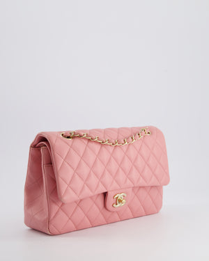 Chanel Pink Medium Double Flap Bag in Lambskin Leather with Gold Hardware RRP £8,850