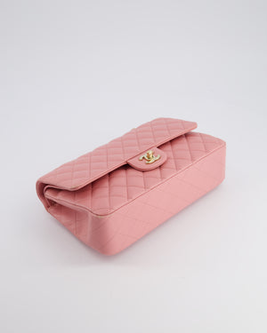 Chanel Pink Medium Double Flap Bag in Lambskin Leather with Gold Hardware RRP £8,850