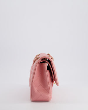 Chanel Pink Medium Double Flap Bag in Lambskin Leather with Gold Hardware RRP £8,850