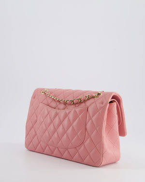 Chanel Pink Medium Double Flap Bag in Lambskin Leather with Gold Hardware RRP £8,850