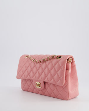 Chanel Pink Medium Double Flap Bag in Lambskin Leather with Gold Hardware RRP £8,850