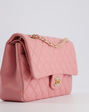 Chanel Pink Medium Double Flap Bag in Lambskin Leather with Gold Hardware RRP £8,850