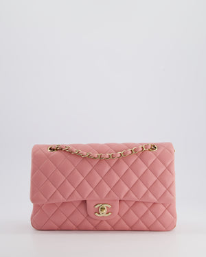 Chanel Pink Medium Double Flap Bag in Lambskin Leather with Gold Hardware RRP £8,850