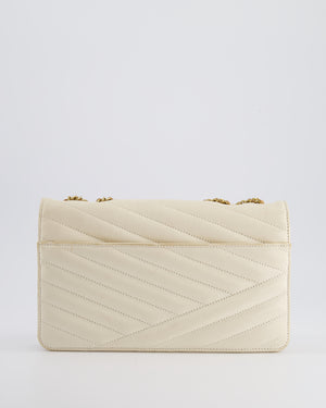 Chanel Cream Gabrielle Quilted Calfskin Bag with Antique Gold Hardware