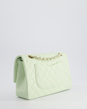 Chanel Pistachio Green Medium Double Flap Bag in Caviar Leather with Champagne Gold Hardware RRP £8,850