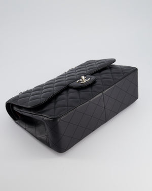 Chanel Black Jumbo Classic Double Flap Bag in Caviar Leather with Silver Hardware