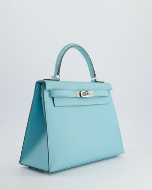 *FIRE PRICE 
HOT* Hermès Kelly Replica Jewelry
 Bag 28cm in Bleu Atoll Epsom Leather with Palladium Hardware