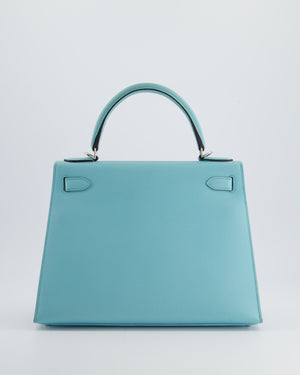 *FIRE PRICE 
HOT* Hermès Kelly Replica Jewelry
 Bag 28cm in Bleu Atoll Epsom Leather with Palladium Hardware