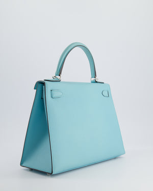 *FIRE PRICE 
HOT* Hermès Kelly Replica Jewelry
 Bag 28cm in Bleu Atoll Epsom Leather with Palladium Hardware