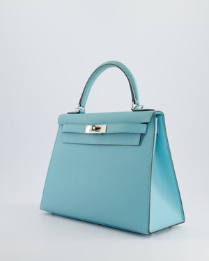 *FIRE PRICE 
HOT* Hermès Kelly Replica Jewelry
 Bag 28cm in Bleu Atoll Epsom Leather with Palladium Hardware