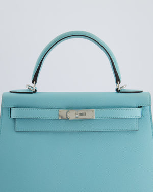 *FIRE PRICE 
HOT* Hermès Kelly Replica Jewelry
 Bag 28cm in Bleu Atoll Epsom Leather with Palladium Hardware