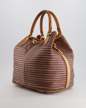 Louis Vuitton Limited Edition Burgundy and Brown Argent Monogram Eden Neo Peach Bag with Gold Hardware