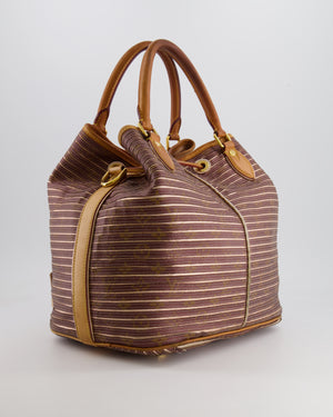 Louis Vuitton Limited Edition Burgundy and Brown Argent Monogram Eden Neo Peach Bag with Gold Hardware