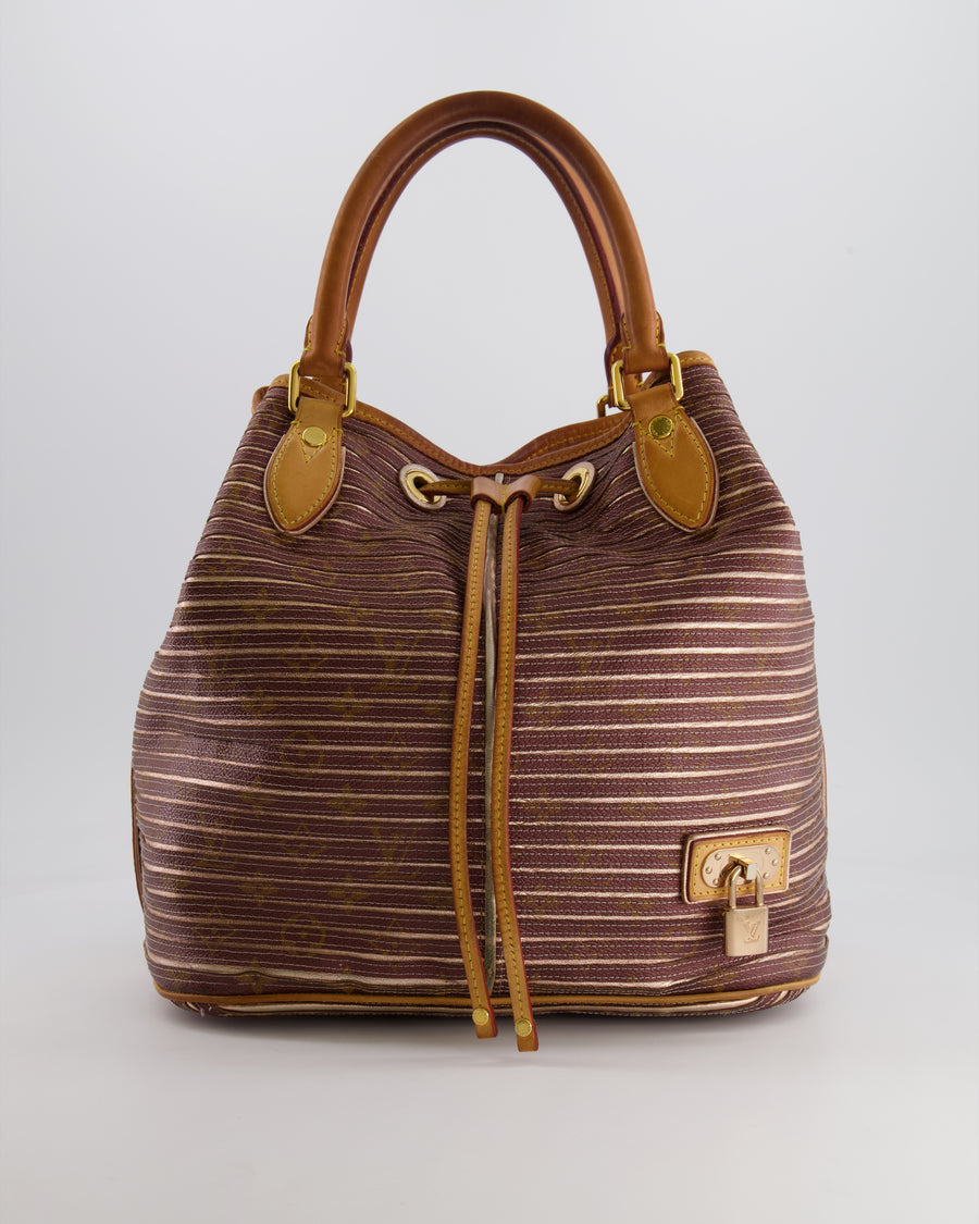 Louis Vuitton Limited Edition Burgundy and Brown Argent Monogram Eden Neo Peach Bag with Gold Hardware