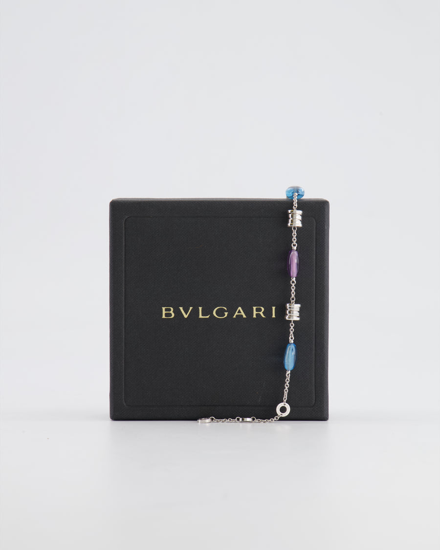 Bvlgari B.Zero1 Bracelet in White Gold, Topaz 
Amethysts Size Medium/Large