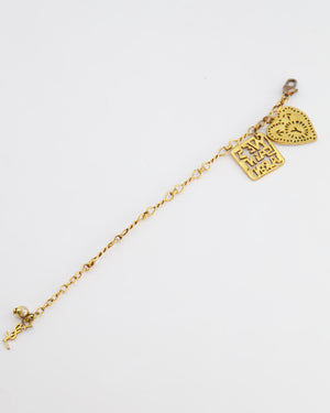 Yves Saint Laurent Vintage Bracelet in Gold with Logo Details