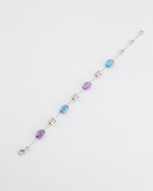 Bvlgari B.Zero1 Bracelet in White Gold, Topaz 
Amethysts Size Medium/Large