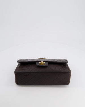 *FIRE PRICE* Chanel Vintage Brown Medium Classic Double Flap Bag in Lambskin Leather with 24K Gold Hardware