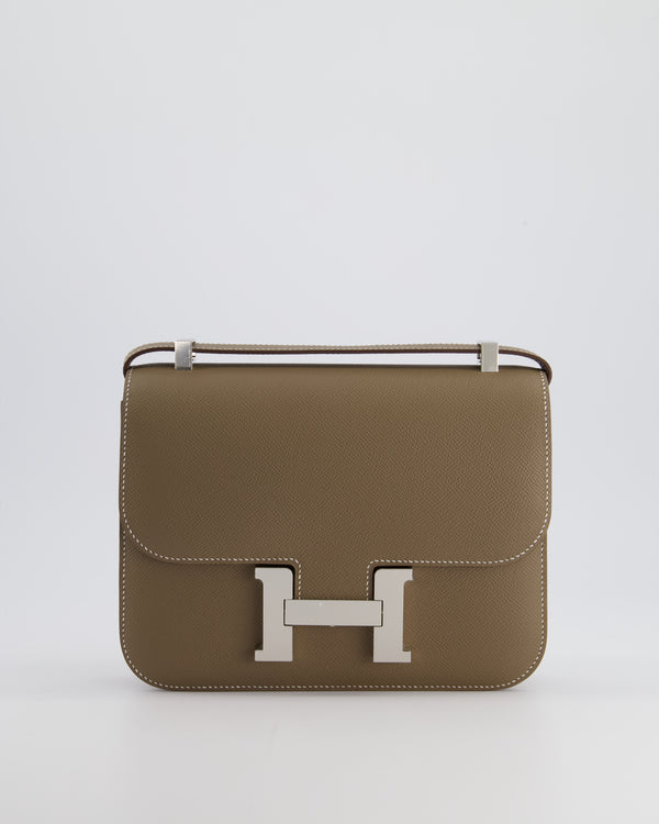 *RARE* Hermès Constance III Miroir 24cm Bag in Etoupe Epsom Leather with Palladium Hardware