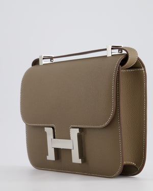 *RARE* Hermès Constance III Miroir 24cm Bag in Etoupe Epsom Leather with Palladium Hardware