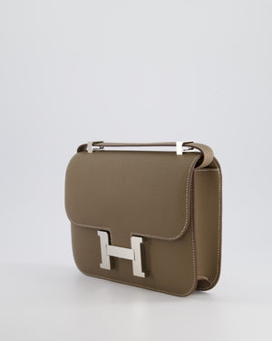 *RARE* Hermès Constance III Miroir 24cm Bag in Etoupe Epsom Leather with Palladium Hardware