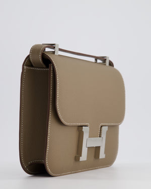 *RARE* Hermès Constance III Miroir 24cm Bag in Etoupe Epsom Leather with Palladium Hardware