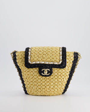 *HOT* Chanel 24C Venice Collection Beige Raffia Basket Bag with White Leather Interlocking Chain 
Champagne Gold Hardware