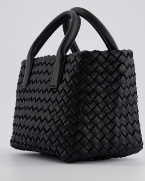 Bottega Veneta Black Mini Cabat Intrecciato Leather Tote Bag Handle Bag with Detachable Strap and Gold Hardware RRP £4,210