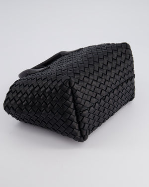 Bottega Veneta Black Mini Cabat Intrecciato Leather Tote Bag Handle Bag with Detachable Strap and Gold Hardware RRP £4,210