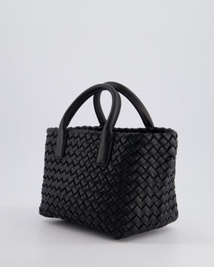 Bottega Veneta Black Mini Cabat Intrecciato Leather Tote Bag Handle Bag with Detachable Strap and Gold Hardware RRP £4,210