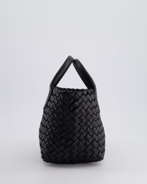 Bottega Veneta Black Mini Cabat Intrecciato Leather Tote Bag Handle Bag with Detachable Strap and Gold Hardware RRP £4,210