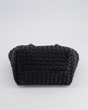 Bottega Veneta Black Mini Cabat Intrecciato Leather Tote Bag Handle Bag with Detachable Strap and Gold Hardware RRP £4,210