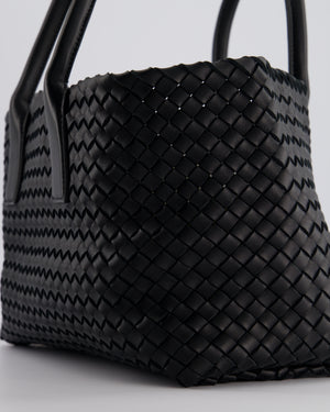 Bottega Veneta Black Small Intreccio Leather Tote Bag in Lambskin Leather with Gold Hardware RRP £6,090